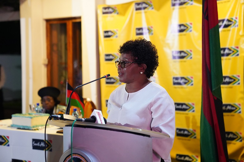 Honourable Nancy Tembo, M.P., Minister of Foreign Affairs of the Republic of Malawi, attending South Africa's Freedom Day Reception as Guest of Honour at the South African High Commissioner's Residence